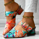Leonie – Stylischer Schnallenriemen spitzer Spitze Sandalen mit Rutschfeste Sohle