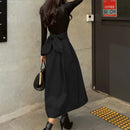 Enya – Stylischer Schleifenrock mit hoher Taille und Taschen
