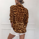 Hanna – Bluse mit Umlegekragen und Leopardenmuster und langen Ärmeln