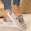 Gertrud – Leichte flache Schuhe mit künstlerischem Druckdesign