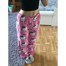 Aylin – Bequeme Hose mit elastischem Bund und Katzen Print