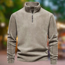 Henry - Langärmelig Halber Reißverschluss Fleece Rollkragenjacke