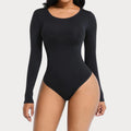 Elina – Slim Fit Langarm Bodysuit mit Rundhalsausschnitt und Bauch weg Entwerfen