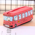 DeskZip - Kreatives Bus Federmäppchen Set mit Reißverschluss und großem Stauraum