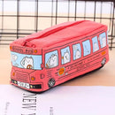 DeskZip - Kreatives Bus Federmäppchen Set mit Reißverschluss und großem Stauraum