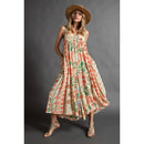 Juna – Modernes Maxikleid mit verstellbaren Trägern und Blumenprint