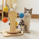 PawTastic - Stabiles Spielzeug mit Riesenrad-Design und Seil Kratzfläche für Katzen