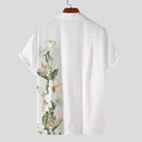 Liam – Kurzarmshirt mit seitlichem Blumenprint und Relaxed Fit