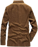 Henry - Schlanke Passform Cordjacke mit Reverskragen und langen Ärmeln