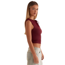 Nora – Lässige ärmellose Plissee Bluse mit Kordelzug