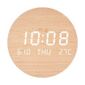 TimeLuxe – Digitale LED Wanduhr mit Zeit Datums und Temperaturanzeige