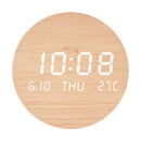 TimeLuxe – Digitale LED Wanduhr mit Zeit Datums und Temperaturanzeige
