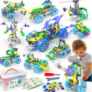 CreatiBuild - Bauklotz Set für Kinder mit Aufbewahrungsbox und kreativem Konstruktionsspiel