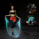 FlashRope - LED Springseil Verstellbares leuchtendes Fitnessseil mit ergonomischen Griffen und Taschenlampe