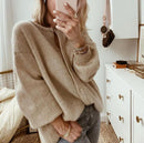 Sophia - Langärmelige Strickjacke mit Rundhalsausschnitt und Knopfleiste