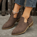 Yeliz - Strapazierfähige rutschfeste Stiefelette mit Rüschen