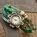 Hannah – Mehrschichtige Armbanduhr mit Schmetterlingsdesign und analogem Zifferblatt