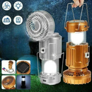 GlowCamp – Faltbare Solar LED Campinglampe mit Ventilator und wiederaufladbarem