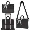 Selina - Stylische Laptoptasche mit Schal Einzelheiten und verstellbaren Trägern