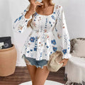 Linda – Stylische Bluse mit Blumenmuster und langen Ärmeln