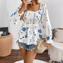 Linda – Stylische Bluse mit Blumenmuster und langen Ärmeln
