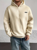 Otto - Langärmelig Vlies Halber Reißverschluss Kapuze Pullover