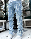 Jadec – Slim Fit Stacked Jeans mit konisch zulaufendem Bein und stylischem Lagenlook