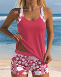 Isla – Elegantes ärmelloses Tanktop mit geblümtem Shorts-Set