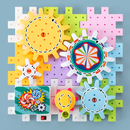 BuildMotion - Zahnrad Bauspielzeug Set Ineinandergreifende Blöcke mit motorisierten Zahnrädern für dynamisches Spiel