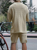 Marius – Zweiteiliges Satz mit Kurzarm-Top und Shorts mit Kordelzug