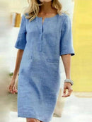 Elysia – Schickes Kleid Mit Kurzen Ärmeln