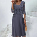 Noa - Elegantes Midikleid Mit V Ausschnitt