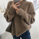 Emilia - Rundhalsausschnitt Langärmelig Loser Pullover