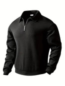 Anselm - Bequemer Langärmelig Reißverschluss Kragen Pullover