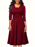 Emma – Elegantes Kleid mit langen Ärmeln und quadratischem Ausschnitt