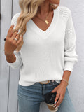 Ziva - Luxuriöser Pullover mit V Ausschnitt und langen Ärmeln für mehr Komfort
