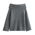 Sabine - Luxuriöser Off Schulter-Pullover mit langen Ärmeln