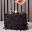 Isla – Abend-Clutch mit modischen Fransen und elegantem, strukturiertem Design