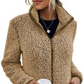 Mia - Warme Langärmelig Vlies Jacke Mit Taschen