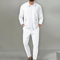 Anselm - Zweiteiliges Schlanke Passform Set mit langärmeliger Jacke mit Reißverschluss und Hose mit Kordelzug