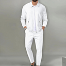 Anselm - Zweiteiliges Schlanke Passform Set mit langärmeliger Jacke mit Reißverschluss und Hose mit Kordelzug