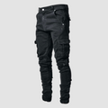 Albert - Bequeme Schlanke Passform Denim Cargohose mit Mehrfachtasche