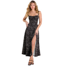 Luisa – Stilvoller Blumendruck Kleid mit Spaghettiträgern und Seitenschlitz