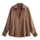 Grete – Lockere Passform Langarmshirt mit Knopfleiste
