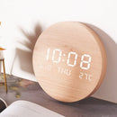 TimeLuxe – Digitale LED Wanduhr mit Zeit Datums und Temperaturanzeige