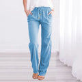 Lara - Leichte Hose mit elastischer Taille Kordelzug und Taschen