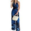 Chiara – Ärmelloser Jumpsuit mit Blumendruck und Seitenschlitz