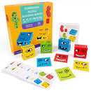 FaceForm – Ausdrucksblock-Puzzlespiel mit Emotionskarten und Zuordnungsherausforderung