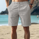 Rainer – Leichte Shorts mit Taschen und Hosenschlitz mit Knopfleiste