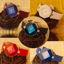 Emma – Lässige Uhr mit verstellbaren Armbändern und lebendigem Zifferblattdesign